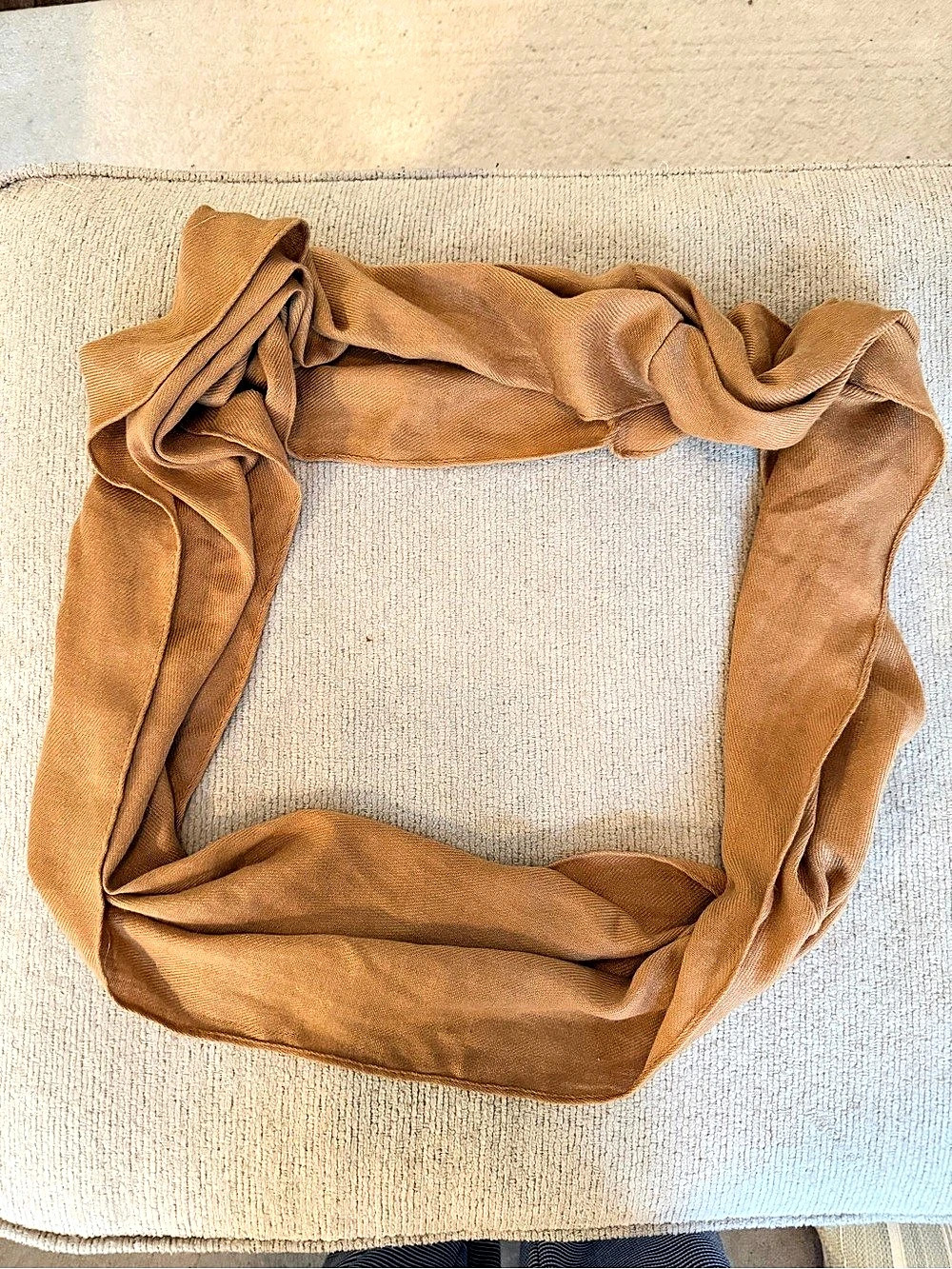 Brown Polyester Infinity Loop Scarf Wrap